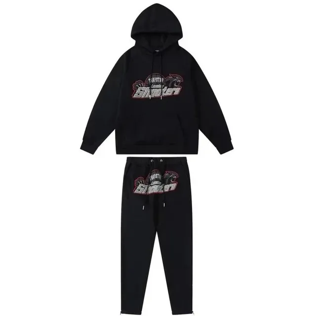 Trapstar Shooters Hoodie and Joggers Set Black with Graphic Print