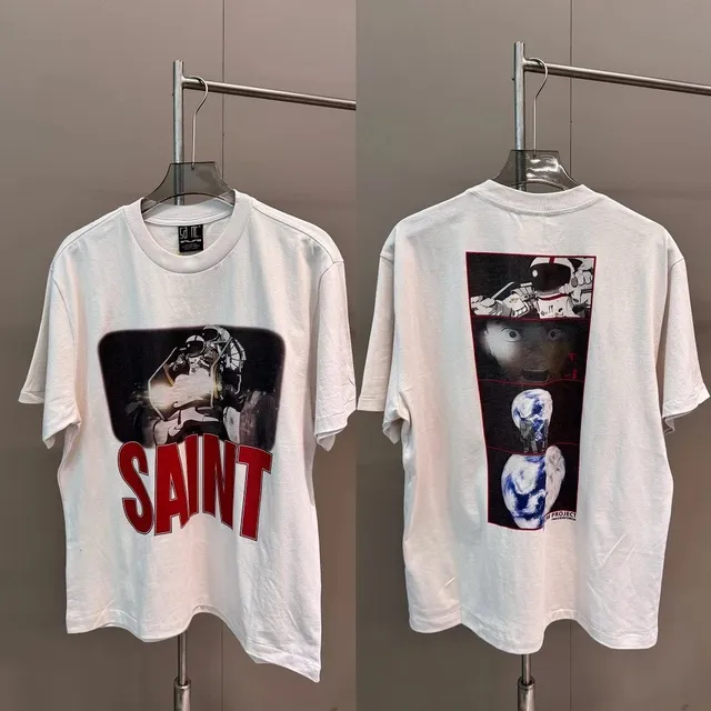 Saint Laurent Graphic T-Shirt Astronaut Print