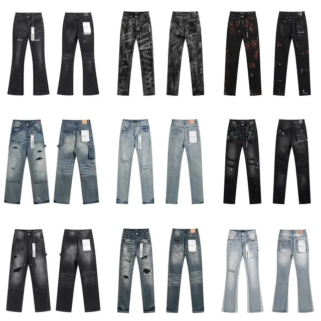 Denim Tears Distressed Jeans Artistic Print & Ripped