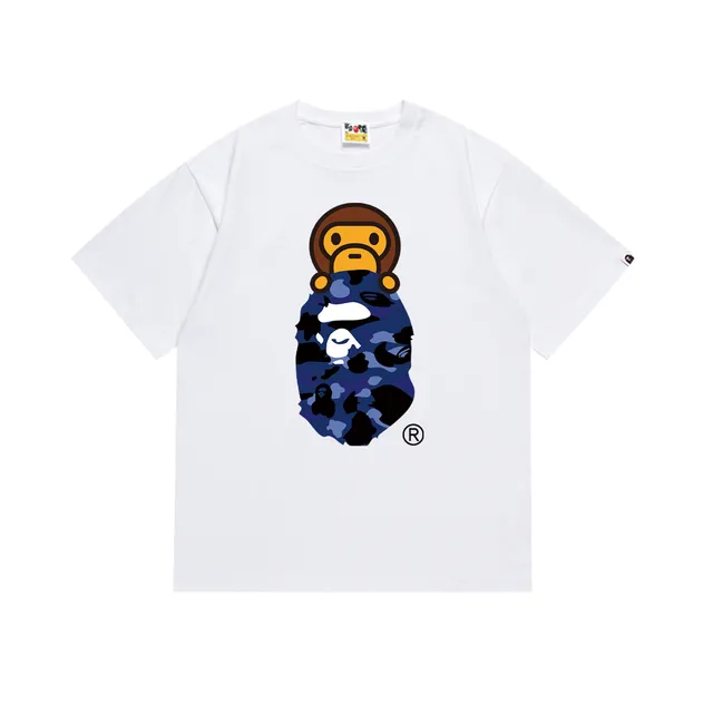 BAPE Ape Head Tee Blue Camo Ape