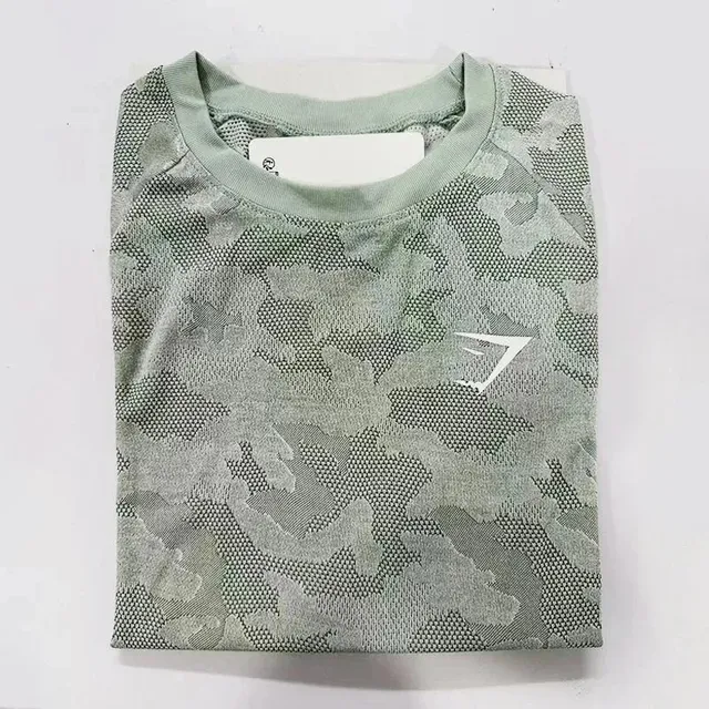 Gymshark Knit T-Shirt Camouflage Print