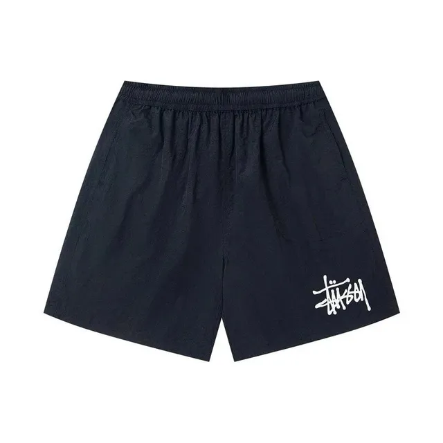 Stüssy Logo Shorts Navy with White Logo