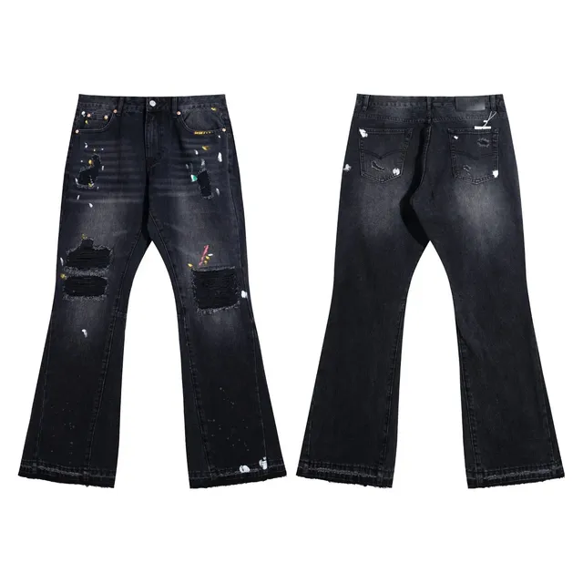Levi's 501 Flare Distressed Paint-Splatter