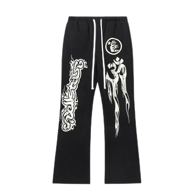 Broken Planet Graphic Sweatpants Flame Print