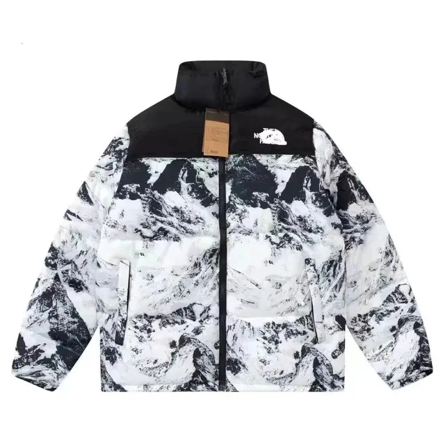 The North Face Nuptse Jacket Mountain Print