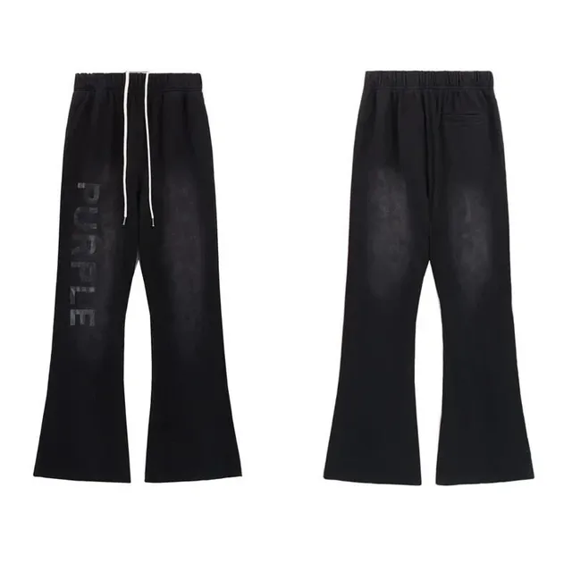 Broken Planet Flared Sweatpants Purple Logo