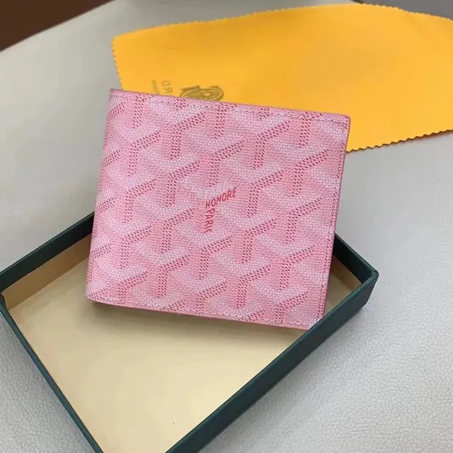 Goyard Saint Louis Wallet Pink Goyardine Canvas