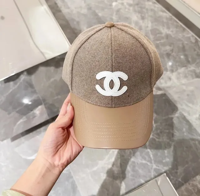 Chanel Baseball Cap Wool and Leather