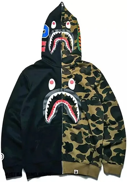 BAPE Shark Hoodie Split Camo