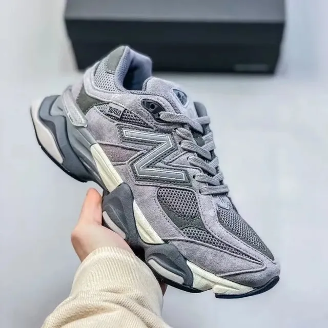 New Balance 9060 Grey Mesh Suede