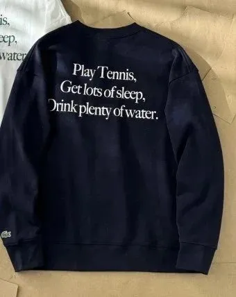 Lacoste Crewneck Sweatshirt Tennis Motto Print