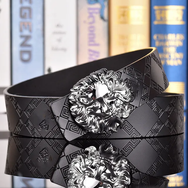 26 # Silver Buckle+Antique Medusa Black