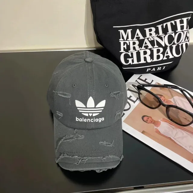 Balenciaga Distressed Cap Adidas Logo