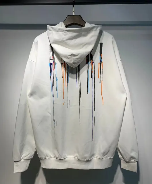 Off-White Hoodie Paint Drip Graphic