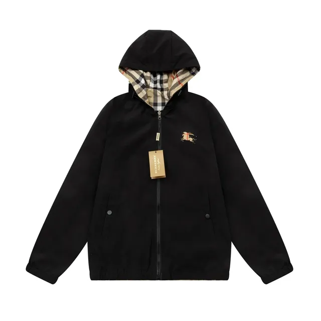 Burberry Hooded Windbreaker Check Lining