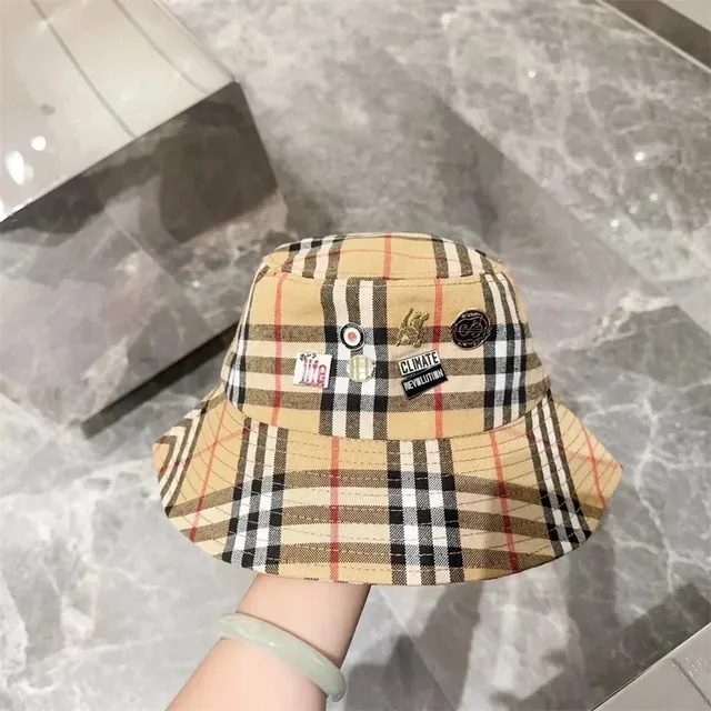 Burberry Bucket Hat Checkered with Patches