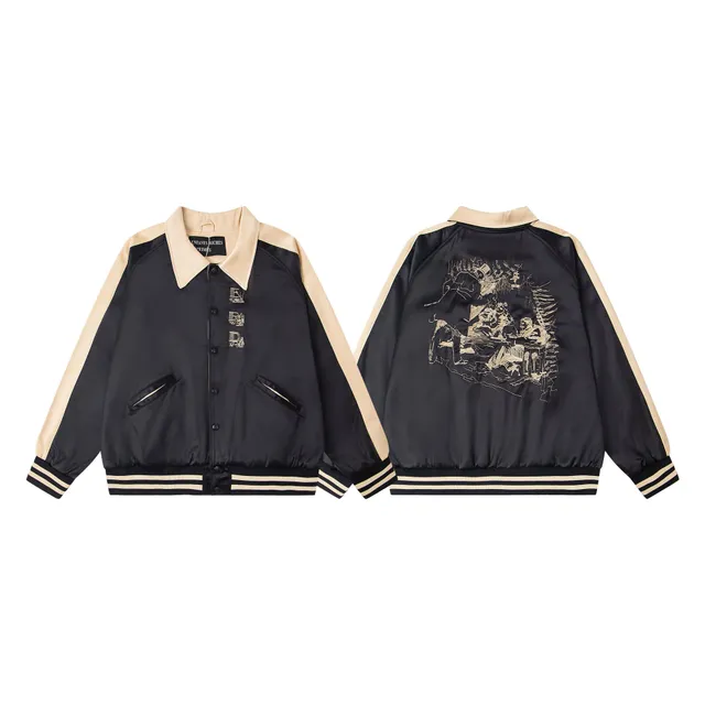 602刺绣夹克棒球服