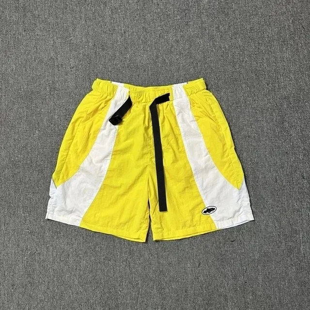 Off-White Track Shorts Color-Block with Industrial Belt