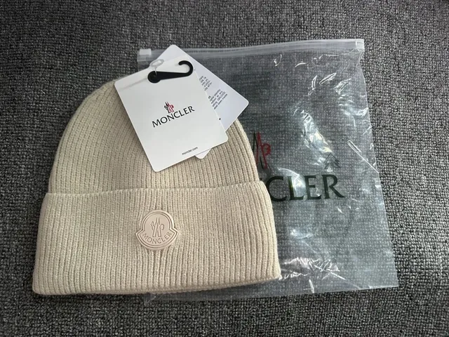Moncler Knit Beanie Logo Patch