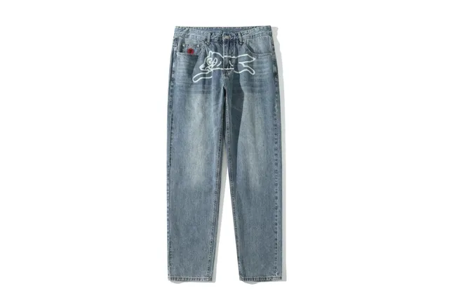 BAPE Jeans Shark Outline Print