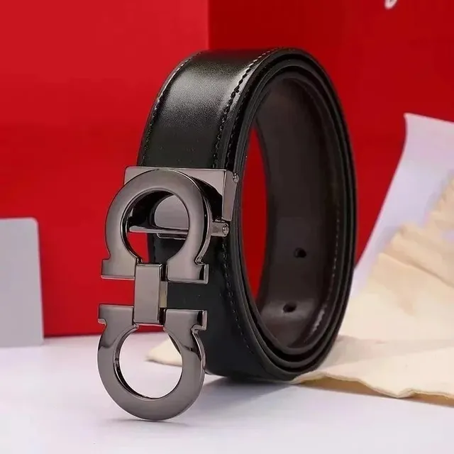 Ferragamo Gancini Belt Gunmetal Buckle
