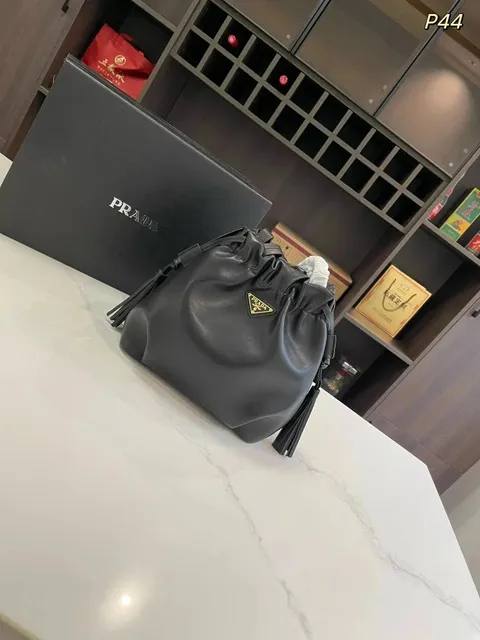 Prada Drawstring Bucket Bag Smooth Leather