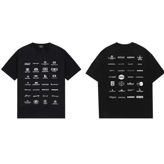 Balenciaga Logo Print T-Shirt Multi-Logo