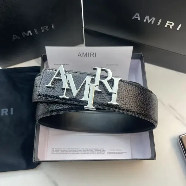 Logo Belt Silver AMIRI Buckle