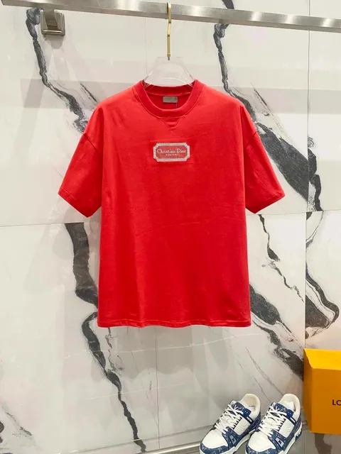 Dior Cotton T-Shirt Embroidered Logo Patch