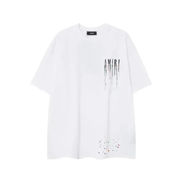 Amiri Graphic Tee Dripping Logo Print