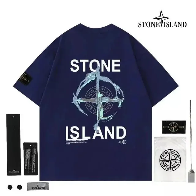 Stone Island Graphic T-Shirt Compass Logo Print