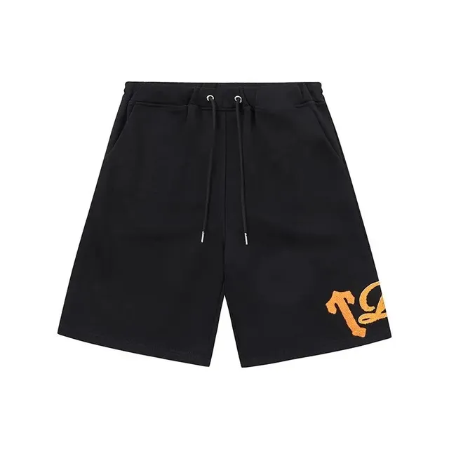 Trapstar Embroidered Shorts Black with Orange Logo