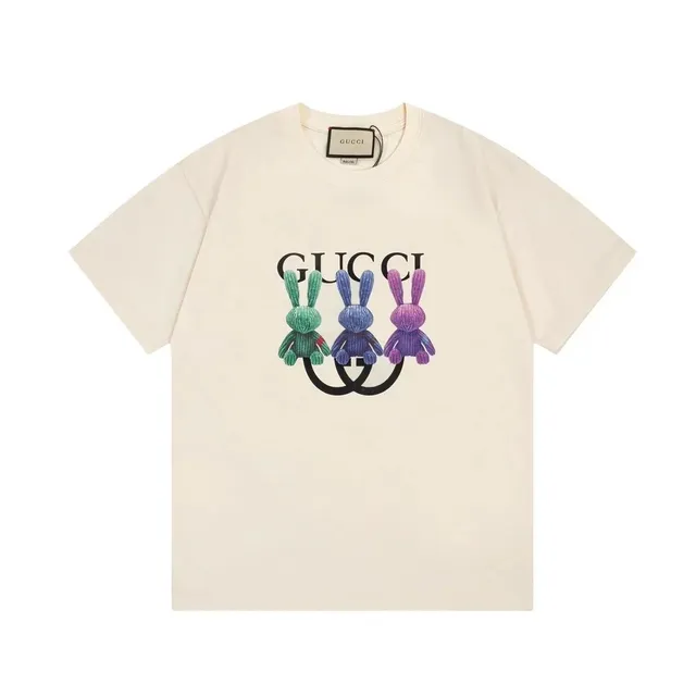 Gucci Rabbit Print T-Shirt Triple Rabbit GG