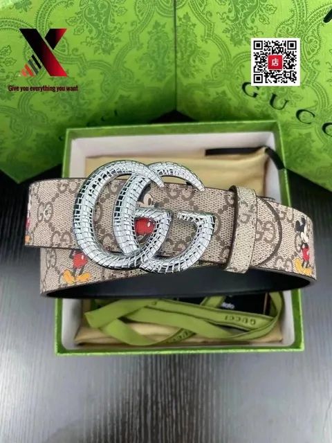 Gucci × Disney Horsebit 1955 Belt Mickey Mouse GG Supreme