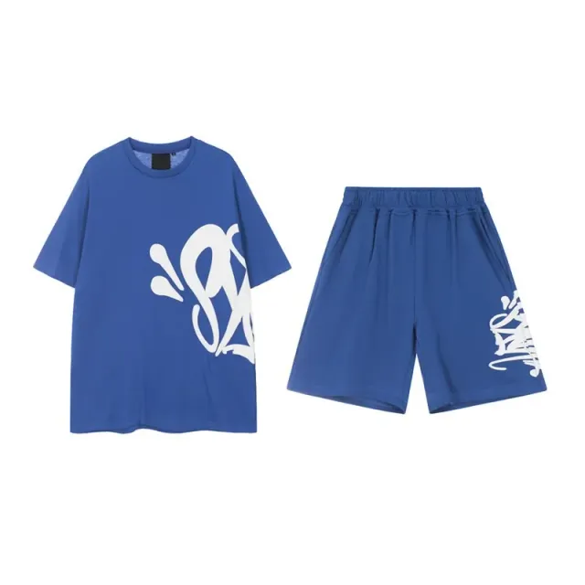 Stüssy Graphic Tee & Shorts Set Graffiti Logo