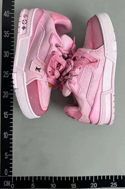 Louis Vuitton LV Trainer Monogram Denim Pink
