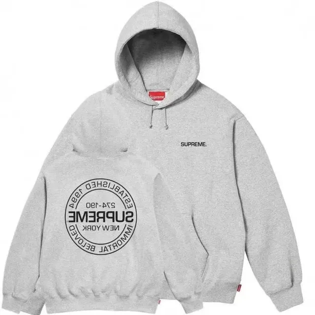 Supreme Box Logo Hooded Sweatshirt Heather Grey