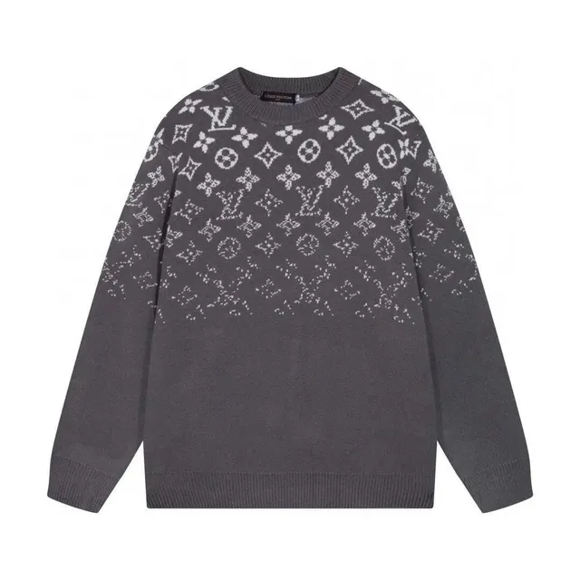 Louis Vuitton Monogram Knit Sweater Intarsia Logo Pattern