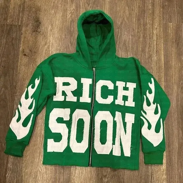 Zip-Up Hoodie Rich Soon Flame