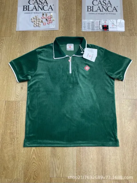 Casablanca Polo Shirt Corduroy Half-Zip