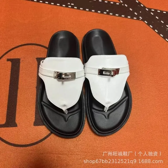 Hermès Oran Sandal White and Black