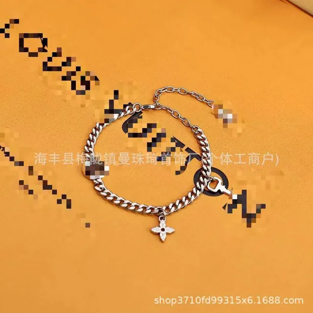 Louis Vuitton Chain Bracelet Monogram Flower Charm