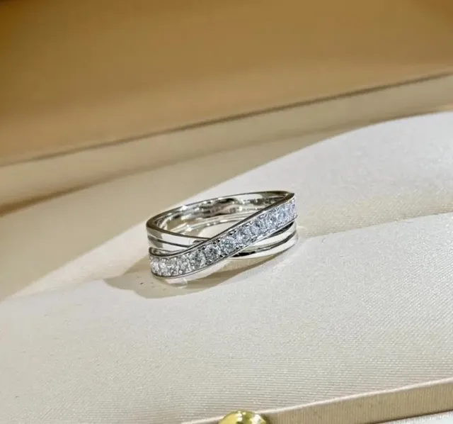 Cartier Juste un Clou Ring Double Band Paved