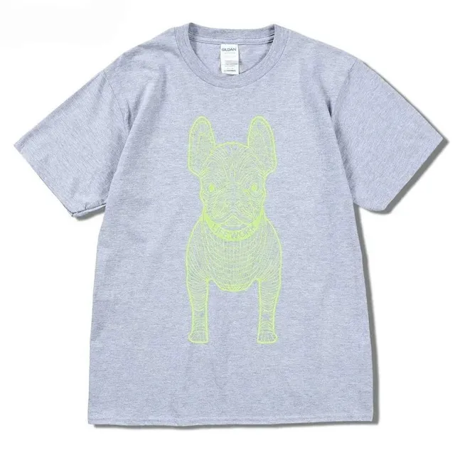 Gildan T-Shirt French Bulldog Outline Print