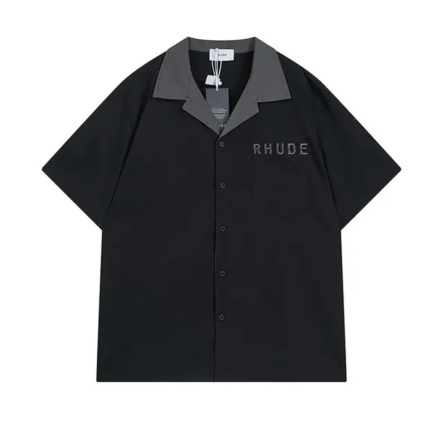 Rhude Camp Collar Shirt Contrast Collar
