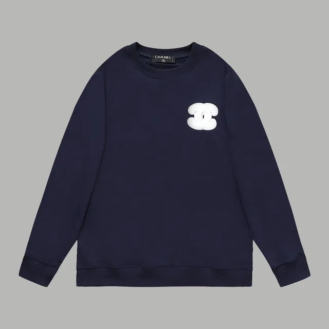 Chanel Crewneck Sweatshirt CC Logo Appliqué
