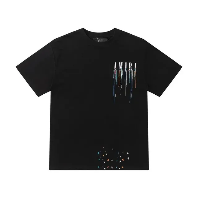 Amiri Graphic Tee Dripping Logo Print