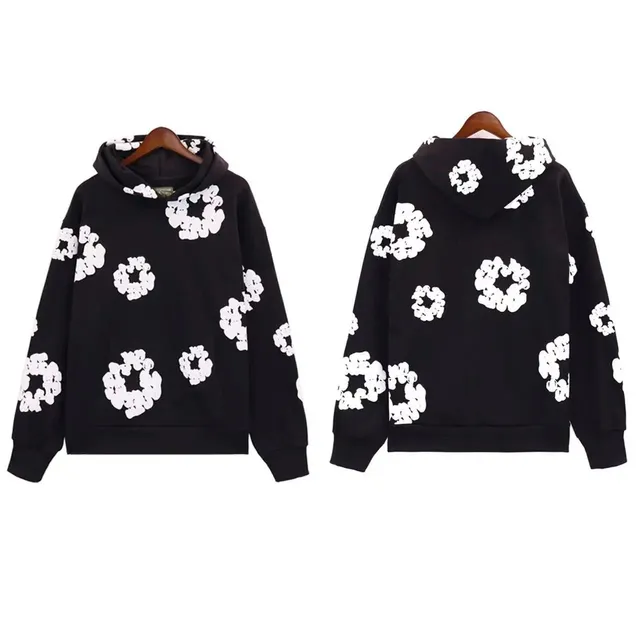 Off-White Hooded Sweatshirt Floral Print