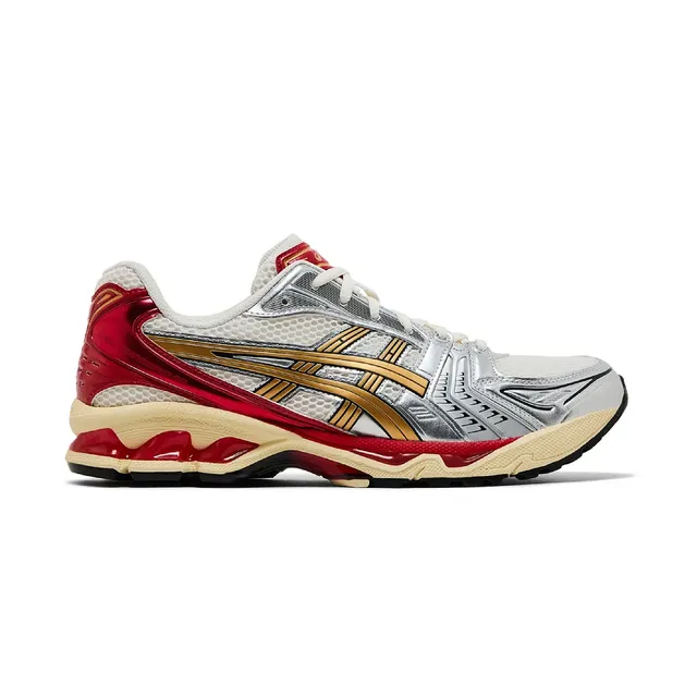 Asics Gel-Kayano 14 Metallic Silver Red Gold
