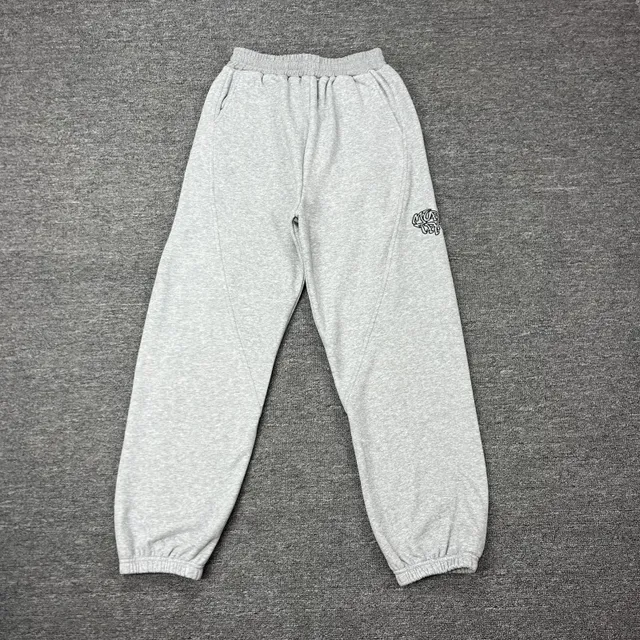 Balenciaga Joggers Heather Grey with Logo Patch